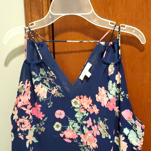 Skies Are Blue double-spaghetti strap tank Sz Lg - Picture 3 of 4